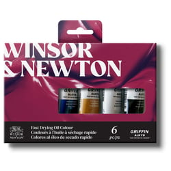 Peinture à l'huile - Coffret 6 couleurs - Tubes 37ml - Winsor et Newton - Griffin Alkyd