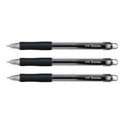 Porte-mines UNI-BALL Shalaku M5100 Grip - Lot de 3 - 0,5 mm - Noir