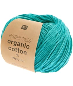 Coton à tricoter Essentials Organic Cotton DK - Rico Design 010 Turquoise vert