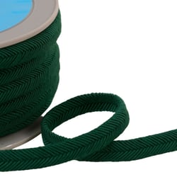 Double cordon fils 10mm vert bouteille au mètre