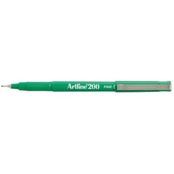 Lot de 12 stylos feutres permanents indélébiles - Pointe 0,4 mm - ARTLINE - Vert