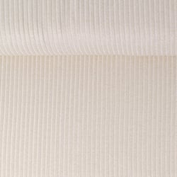 Tissu Maille côtelé pailleté Naëlle uni Ecru