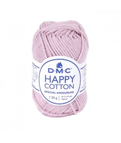 Pelote de 20Gr - coton spécial Amigurumi HAPPY COTTON - PPSC - Oeko Tex- Dmc 769 Rose