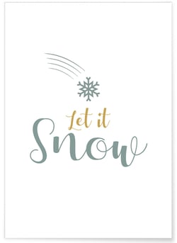 Affiche 'Let it snow' | A3 : 29,7x42cm