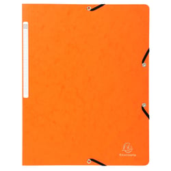 Chemise à élastique sans rabat carte lustrée 355gm2 - A4 - Orange - x 50 - Exacompta