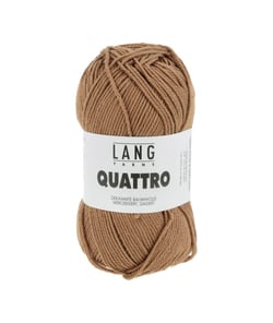 Fil à tricoter 100% coton QUATTRO - Lang Yarns 115 Marron