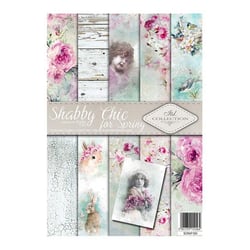 5 papiers scrapbooking 21 x 29.7 cm ITD Collection SHABBY CHIC FOR SPRING