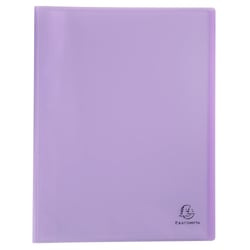 Protège-documents en polypropylène semi rigide Chromaline Pastel 80 vues - A4 - Mauve - x 10 - Exacompta