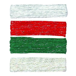 MégaCréa DIY - Ficelle coton métallisé 4 couleurs assorties 3m
