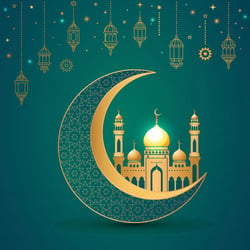 Lot de 4 serviettes en papier découpage collage 33 cm MOSQUE ON CRESCENT MOON D 141 XL