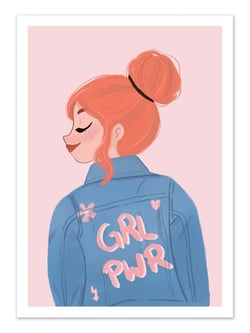 Affiche 50 x 70 cm -  Girl Power - Elsa Bean by The Artcicle