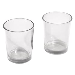 Verre pour bougie chauffe - plat, 5 cm ø, cristal, hauteur 6,5 cm
