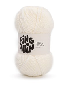 Pelote à Tricoter PINGO FIRST 6 - 100 g - Pingouin : Douceur, Polyvalence et Petit Prix Ecru