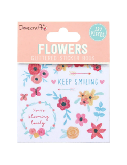122 stickers floral pailletés DOVECRAFT