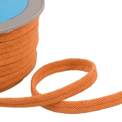 Bobine 20m double cordon fils 10mm rose orange saumon