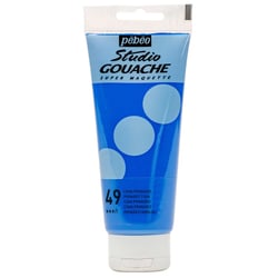 Peinture gouache - Cyan primaire - 49 - Fine - Pébéo - Studio Gouache - 100ml