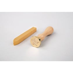 Kit Sceaux Etoile, 2,5cm ø, or, 1xtampon, 1 cire à 12g, Boite 1kit