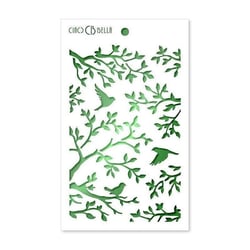 Pochoir plastique souple réutilisable 24 x 14.5 cm Ciao Bella THREE BIRDS 14