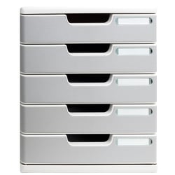 Module de classement Modulo Office 5 tiroirs fermés - Granit - Exacompta