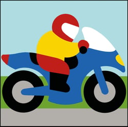Kit Canevas Soudan Moto 20x20 cm