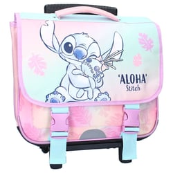 Cartable à roulettes Stitch - Aloha - 38 CM Haut de gamme