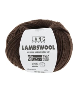 Pelote à tricoter 100% Laine Vierge LAMBSWOOL - Lang Yarns 0068 Marron
