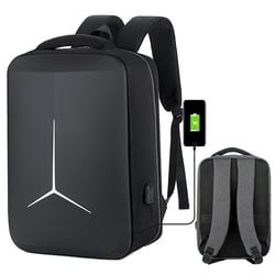Sac À Dos Ordinateur 15 Pouces Étanche Avec Port USB Grande Capacité Noir YONIS