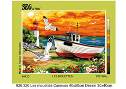 Canevas antique Les mouettes 40x50cm