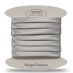 Biais satin argenté 9mm par 5 mètres – designers-factory