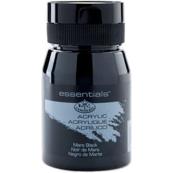 Peinture acrylique - Noir Mars Black - Fine et étude - Pot de 500ml - Royal Langnickel
