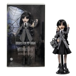 -Mercredi Addams en Uniforme-Poup?e avec La Chose - HXJ04