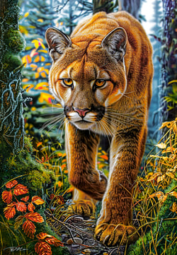 Puzzle 1500 pièces - Lion des Montagnes dans la Forêt - Castorland