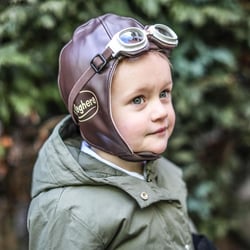 Panoplie pilote vintage marron - Baghera - Beige