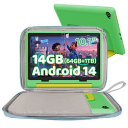 Tablette enfant KOTSREN robuste Android 15 vert 10.1 pouces