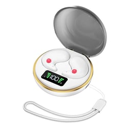 Ecouteurs Bluetooth Stéréo Invisibles Avec Compartiment De Charge Noir Blanc YONIS