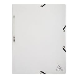 Chemise à élastique 3 rabats - A4 - Blanc - Exacompta