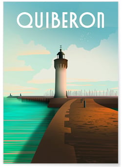 Affiche ville Quiberon | A3 : 29,7x42cm