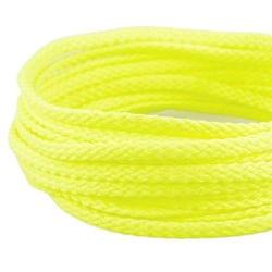 Bobine 50m Cordon damier polyester 5mm jaune fluo