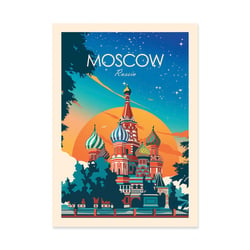 Affiche 30x40 cm - Moscow Russia - Studio Inception