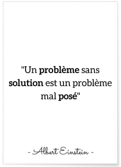 Affiche Einstein : 'Un problème sans solution…' | A3 : 29,7x42cm