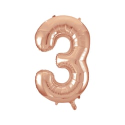 Ballon Géant Chiffre 3 Rose Gold (86 cm)