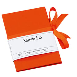 Leporello Classico – Livre accordéon 14 photos 10x15 cm – Avec ruban – Orange – Semikolon