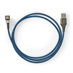 Nedis Câble de Jeu USB-A vers USB-C 2m Connecteur 180° Bleu
