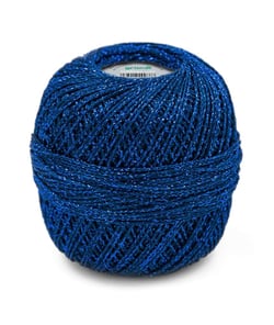Fil à tricoter brillant GLITTER - Grundl 8205 Bleu