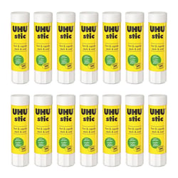 Lot 14 bâtons de colle blanche UHU 40G
