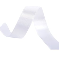 Bobine 40m ruban satin double face fabriqué en France blanc