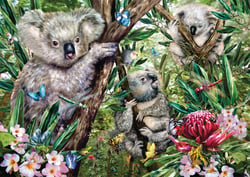 Puzzle 500 pièces - Une Adorable Famille de Koalas - Schmidt Spiele
