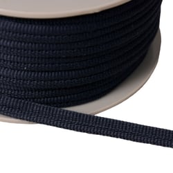 Double cordon 9mm bleu marine au mètre