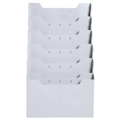 Trieur mural modulable horizontal 6 compartiments A4 - Gris lumière - Exacompta