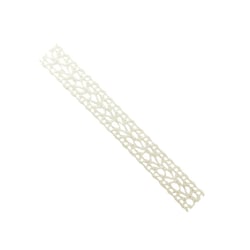 MégaCréa DIY - Ruban dentelle en coton blanc 1,5 cm x 2 m
